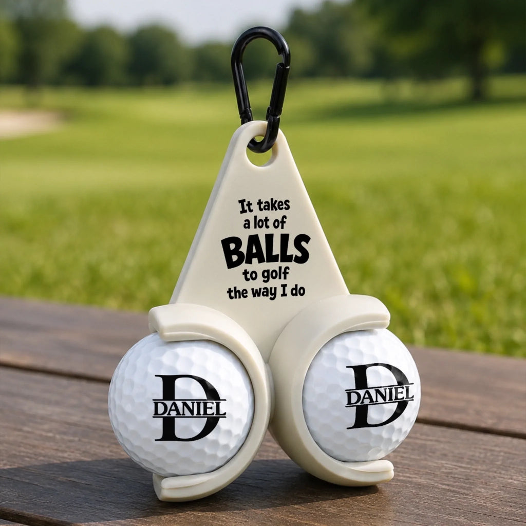 Custom Golf Ball Holder - Personalized Birthday Gifts For Golf Lovers, Sports Fans, Sports Lovers - Life Is Better On The Green