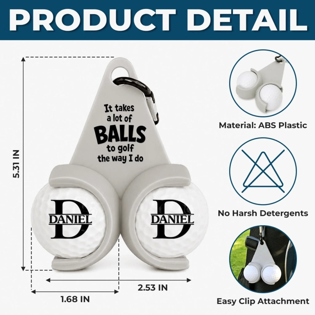 Custom Golf Ball Holder - Personalized Birthday Gifts For Golf Lovers, Sports Fans, Sports Lovers - Life Is Better On The Green