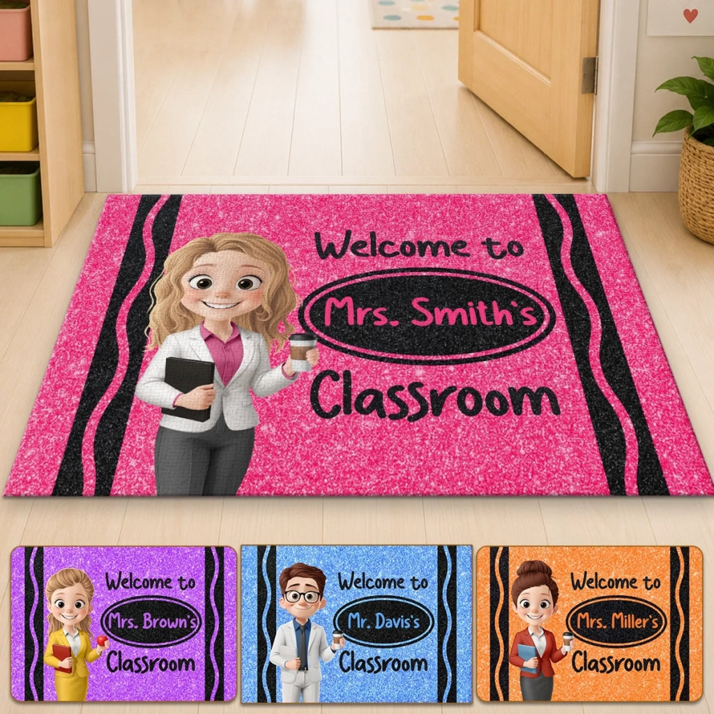 Custom Classroom Decor Decorative Mat - Personalized Back To School Gifts For Teachers - Ready To Inspire