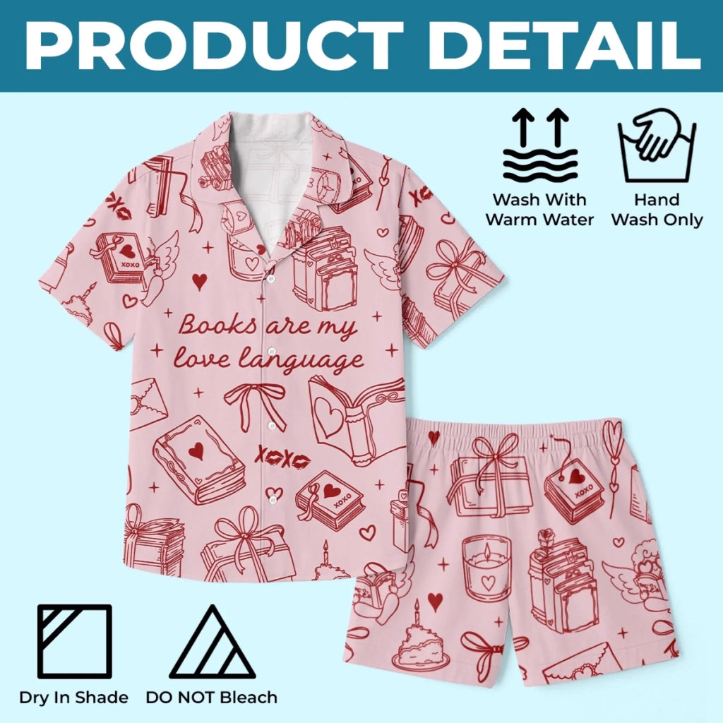 Custom Short Pajama Set - Personalized  Bookish Gifts For Book Lovers, Bookworms, Readers - Just Me and My Book
