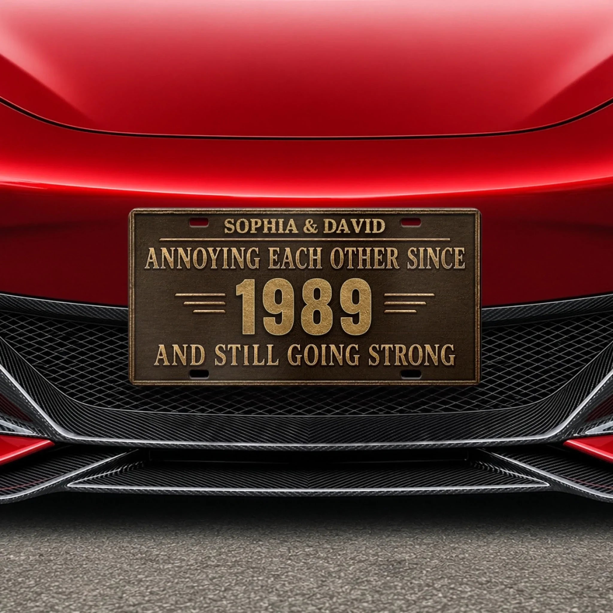 Custom License Plate - Personalized Anniversary Wedding Gifts For Husband And Wife, Him And Her - Forever & Always