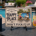 Custom Home Decor Metal Sign - Personalized Summer Vacation And Travel Gifts For Husband And Wife, Him And Her - Sunshine, Splashes & Good Times