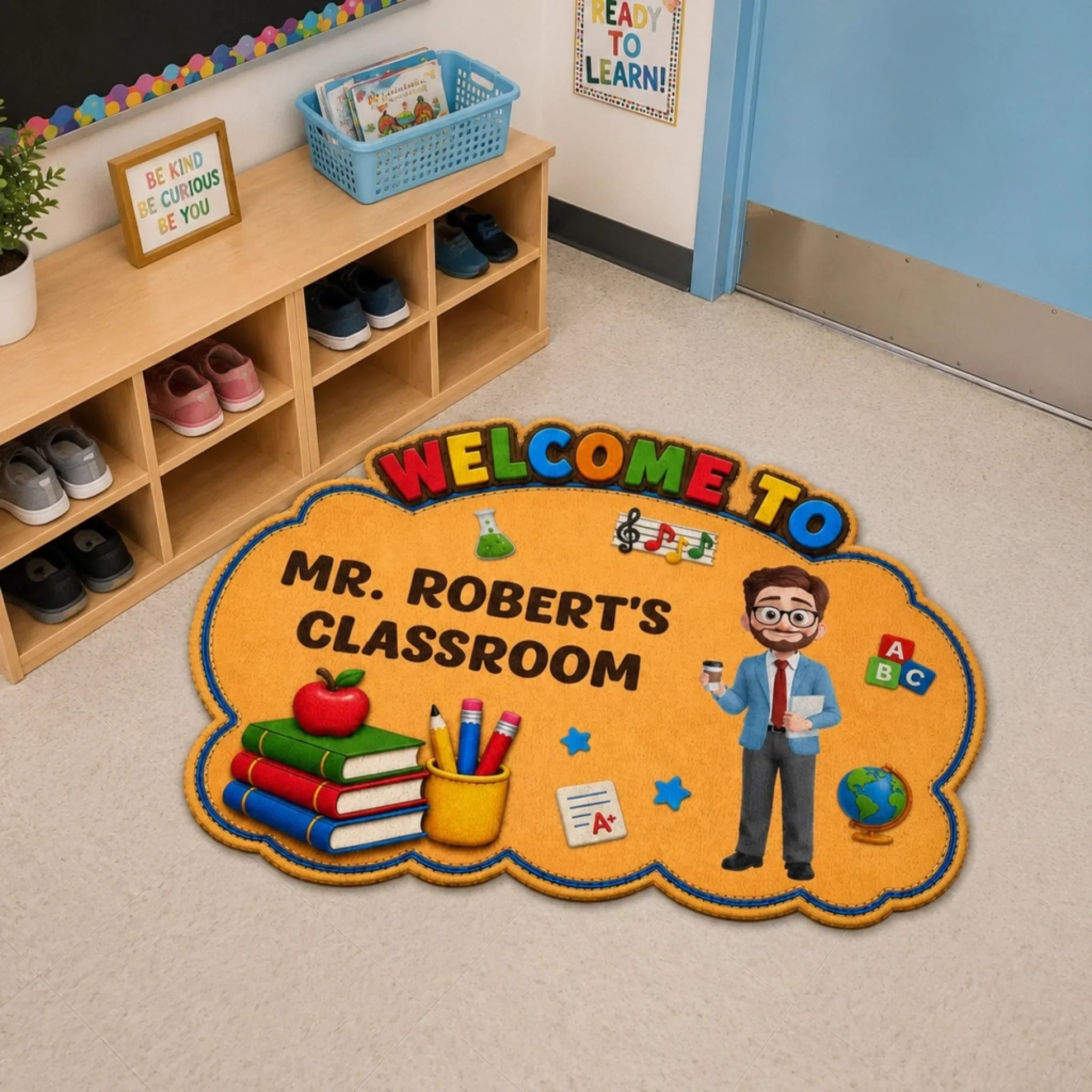 Custom Classroom Decor Shaped Doormat - Personalized Back To School Gifts For Teachers - Teaching with Heart