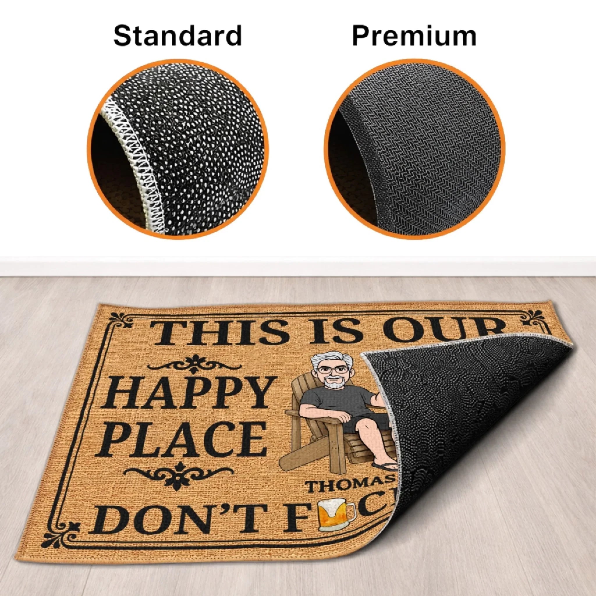 Custom Home Decor Decorative Mat - Personalized Summer Vacation And Travel Gifts For Husband And Wife, Him And Her - Our Little Slice Of Heaven