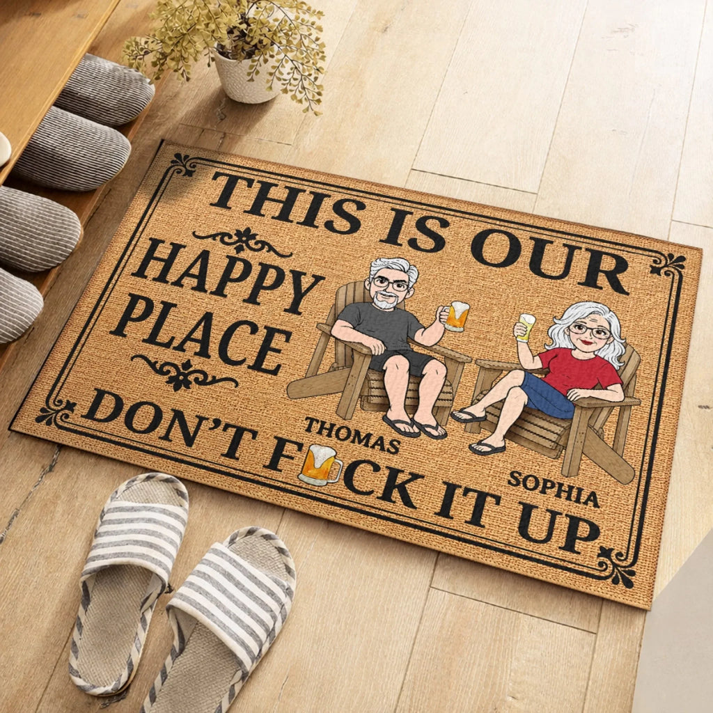 Custom Home Decor Decorative Mat - Personalized Summer Vacation And Travel Gifts For Husband And Wife, Him And Her - Our Little Slice Of Heaven