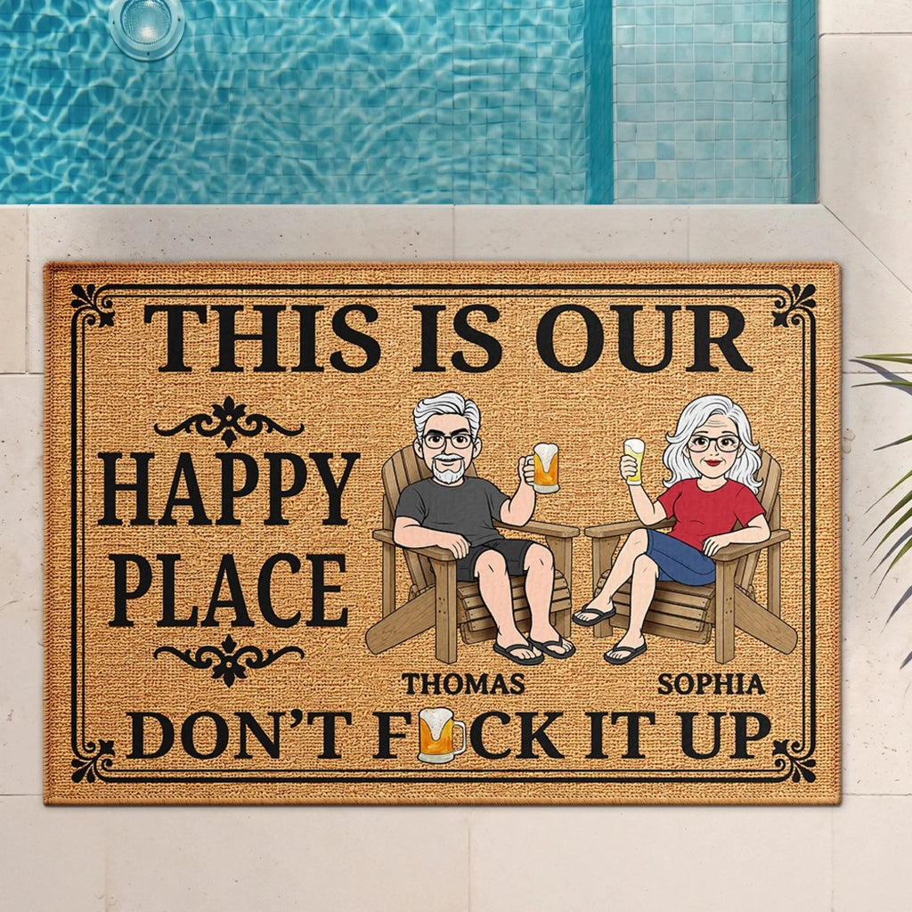 Custom Home Decor Decorative Mat - Personalized Summer Vacation And Travel Gifts For Husband And Wife, Him And Her - Our Little Slice Of Heaven
