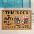 Custom Home Decor Decorative Mat - Personalized Summer Vacation And Travel Gifts For Husband And Wife, Him And Her - Our Little Slice Of Heaven