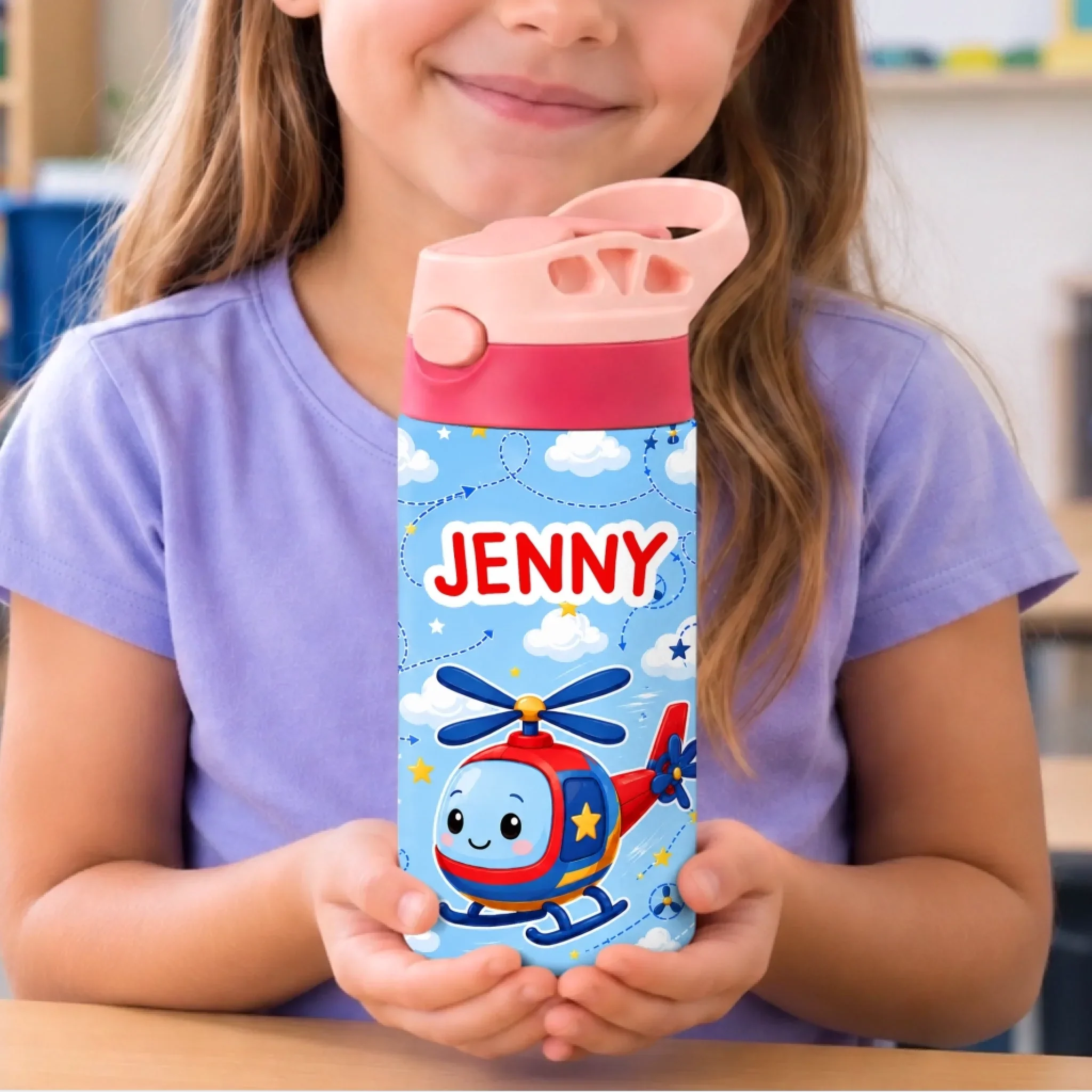 Custom Kids Insulated Water Bottle - Personalized Back To School Gifts For Kids - Adventure Awaits
