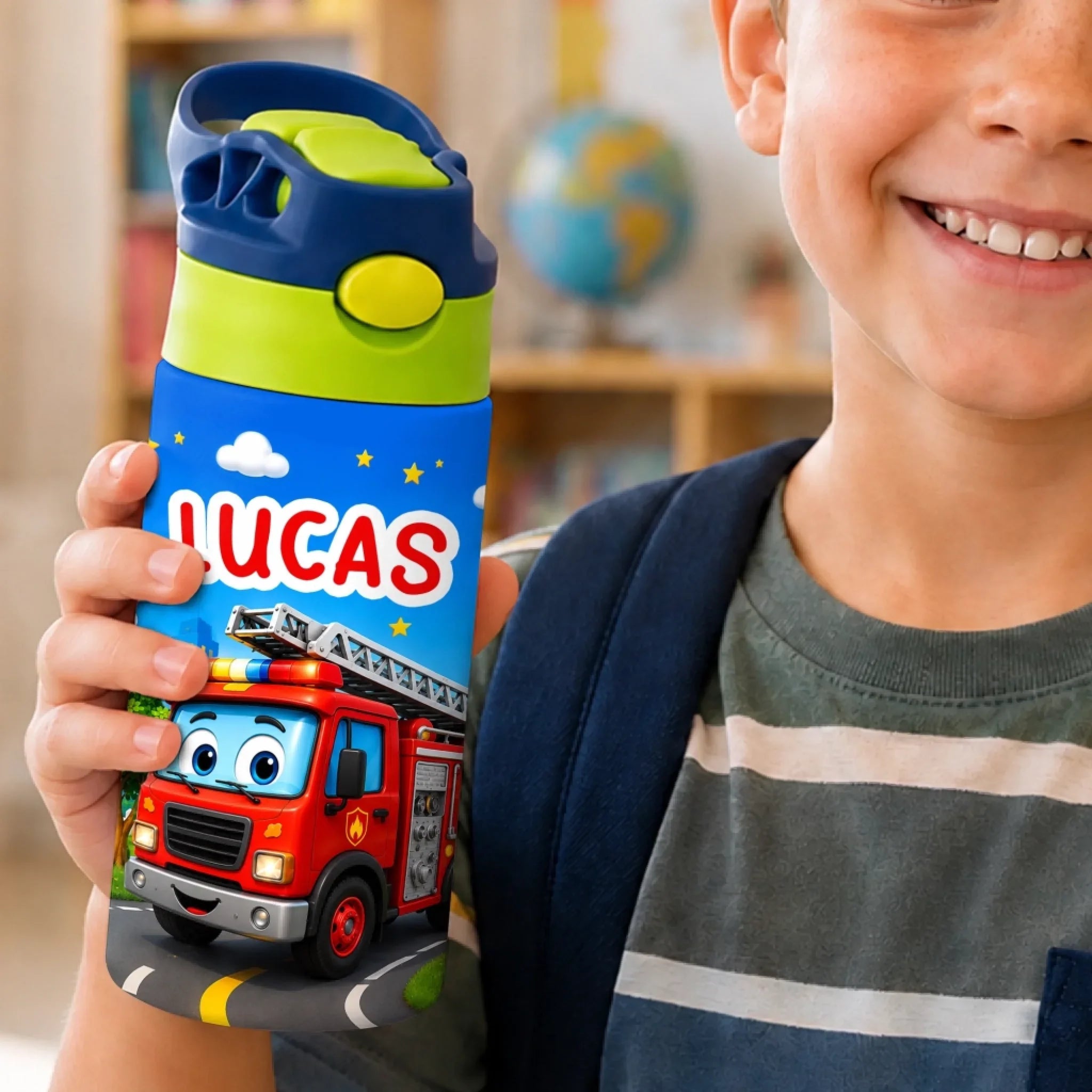 Custom Kids Insulated Water Bottle - Personalized Back To School Gifts For Kids - Adventure Awaits