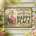 Custom Home Decor Metal Sign - Personalized  Birthday Garden Gifts For Gardeners - Lost In My Floral Wonderland
