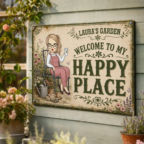 Custom Home Decor Metal Sign - Personalized  Birthday Garden Gifts For Gardeners - Lost In My Floral Wonderland