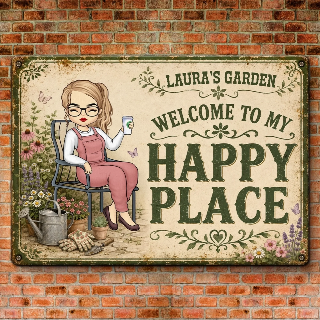 Custom Home Decor Metal Sign - Personalized  Birthday Garden Gifts For Gardeners - Lost In My Floral Wonderland