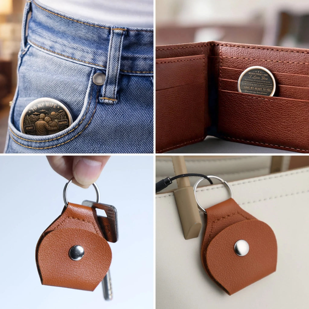 Custom Pocket Hug - Personalized Anniversary Wedding Gifts For Husband And Wife, Him And Her - A Little Reminder Of Us