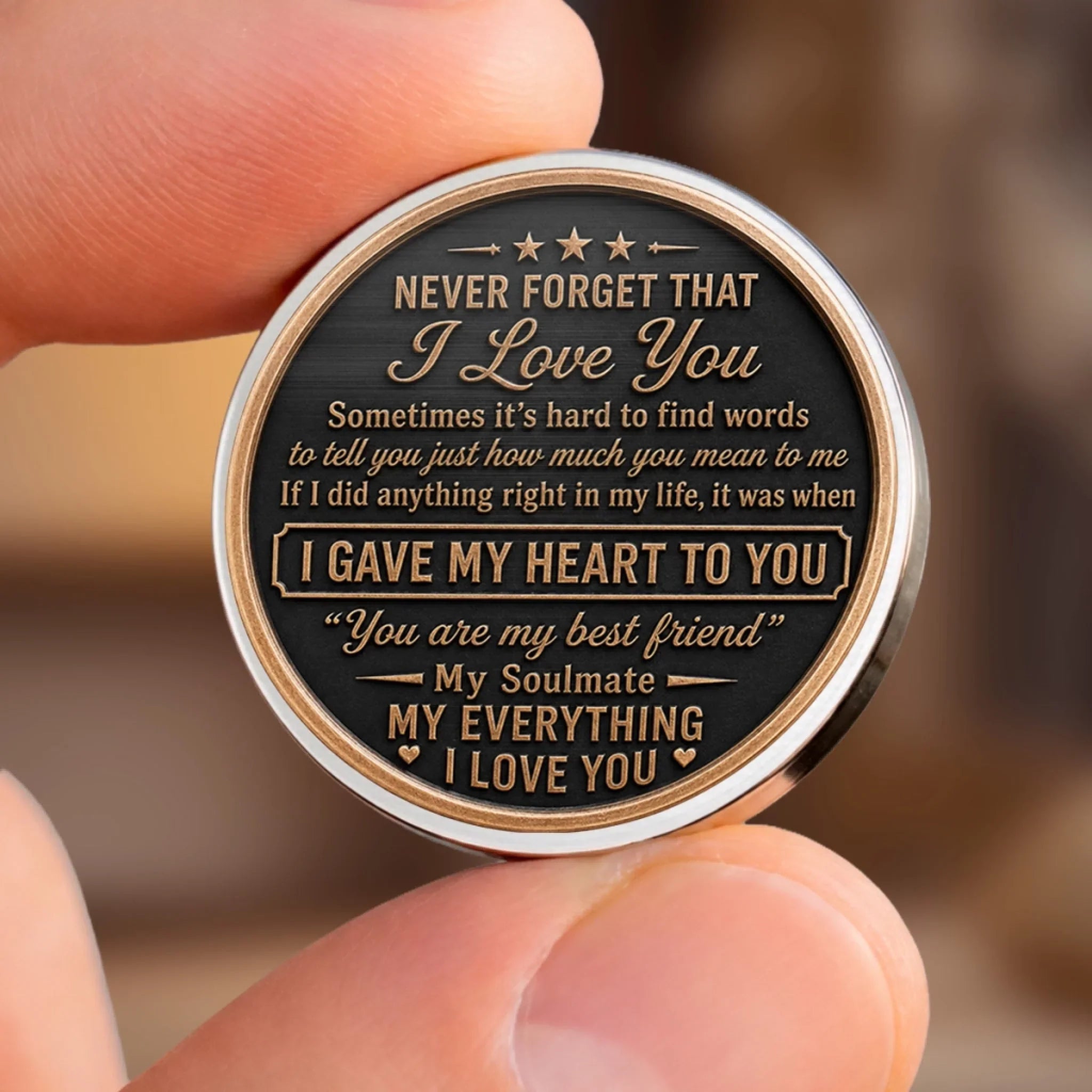 Custom Pocket Hug - Personalized Anniversary Wedding Gifts For Husband And Wife, Him And Her - A Little Reminder Of Us
