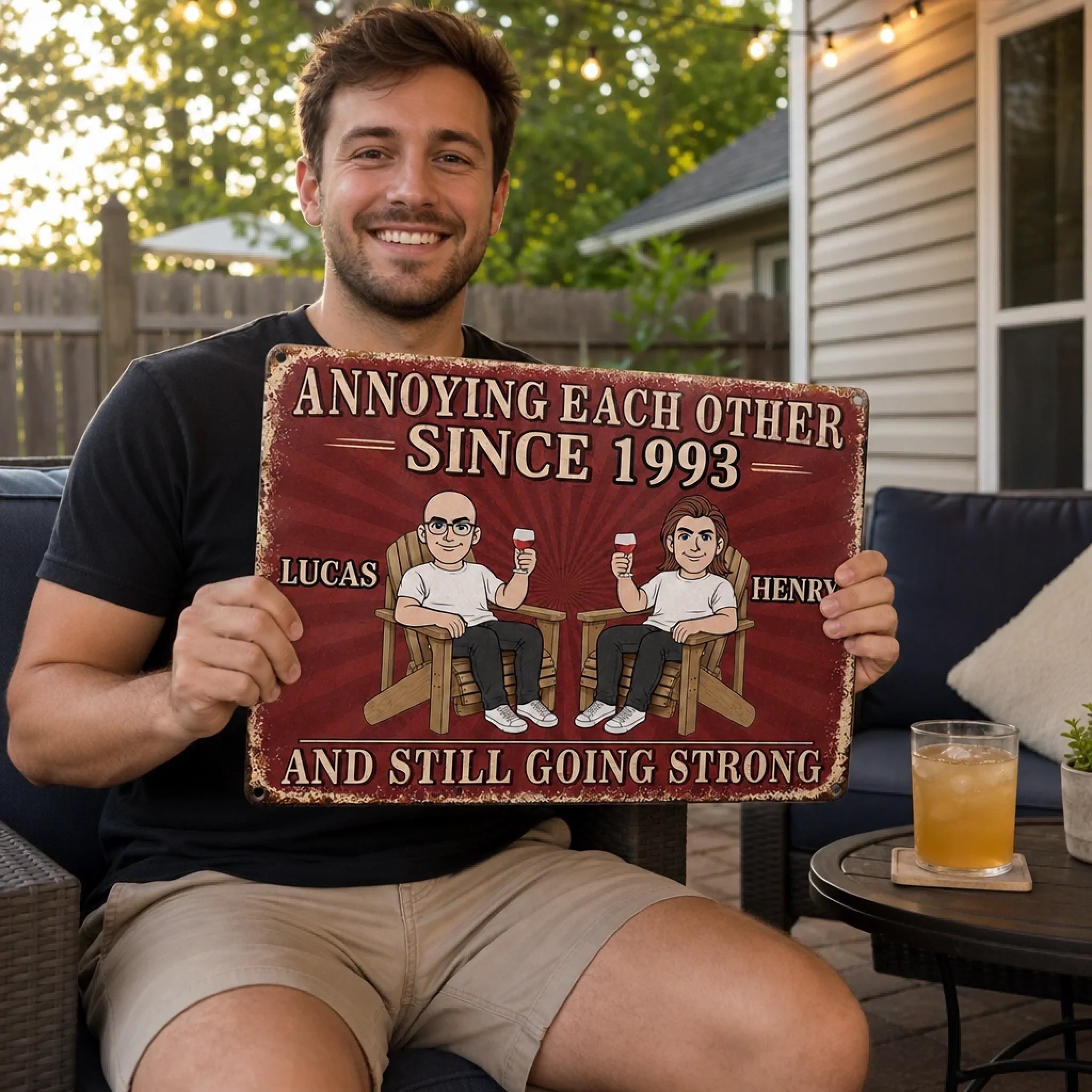 Custom Home Decor Metal Sign - Personalized  Anniversary Wedding Gifts For Husband And Wife, Him And Her - Love Always Better Together