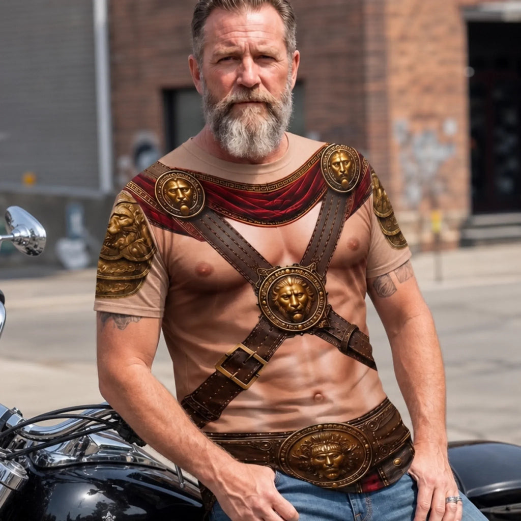 Custom Roman Gladiator T-shirt - Personalized Birthday Gifts For Husband, Son, Grandson, Yourself - Still Got Armor