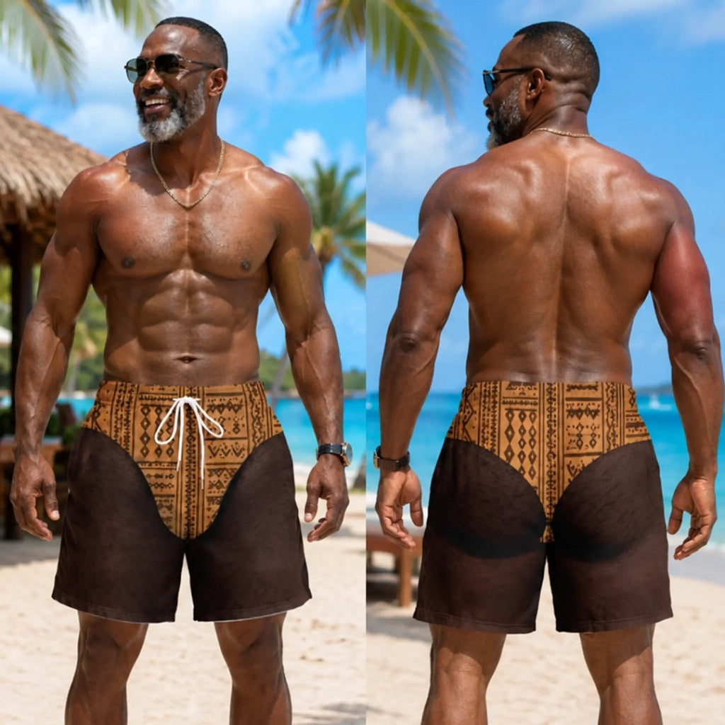 Custom Funny Men Swim Trunks - Personalized Summer Vacation And Travel Gifts For Husband, Son, Grandson, Yourself - Beach Legend