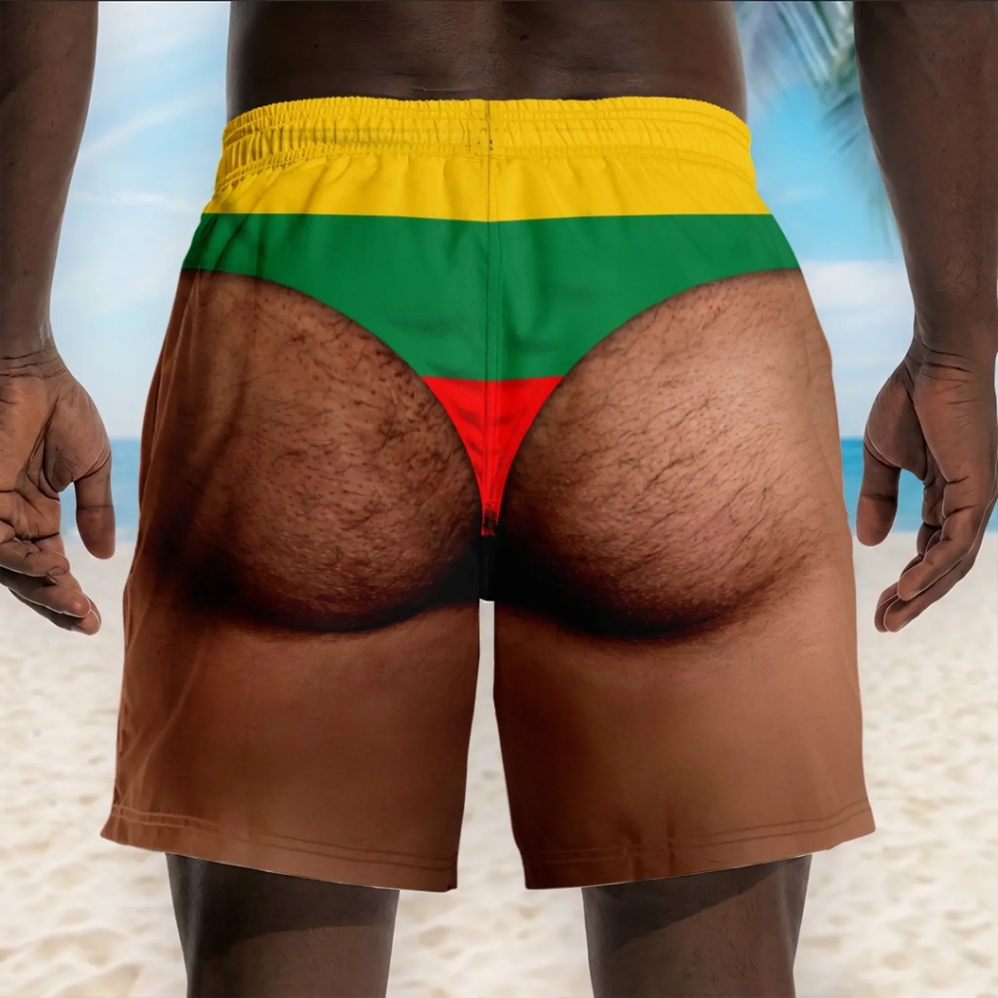 Custom Funny Men Swim Trunks - Personalized Summer Vacation And Travel Gifts For Husband, Son, Grandson, Yourself - Beach Legend