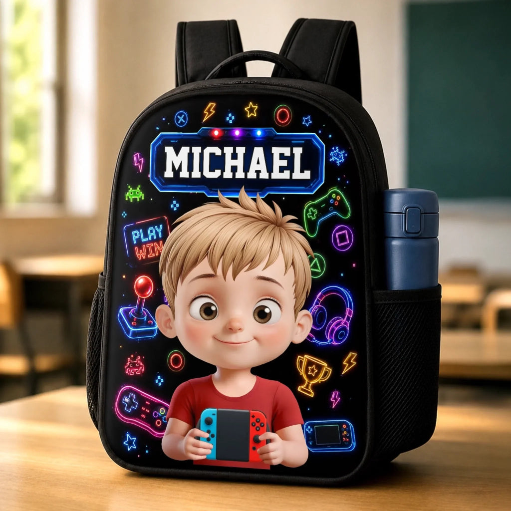Custom Kids Front Printed Backpack - Personalized Back To School Gifts For Kids - Ready To Discover