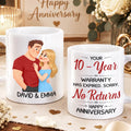 Custom Mug - Personalized Anniversary Wedding Gifts For Husband And Wife, Him And Her - No Returns, All Yours Forever