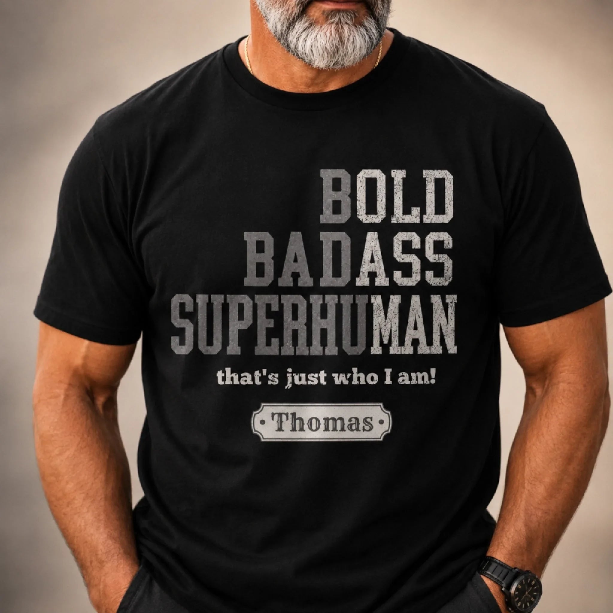 Custom Unisex T-shirt, Premium T-shirt, Hoodie - Personalized Funny Gifts For Him, Dad, Grandpa, Husband - Badass By Choice