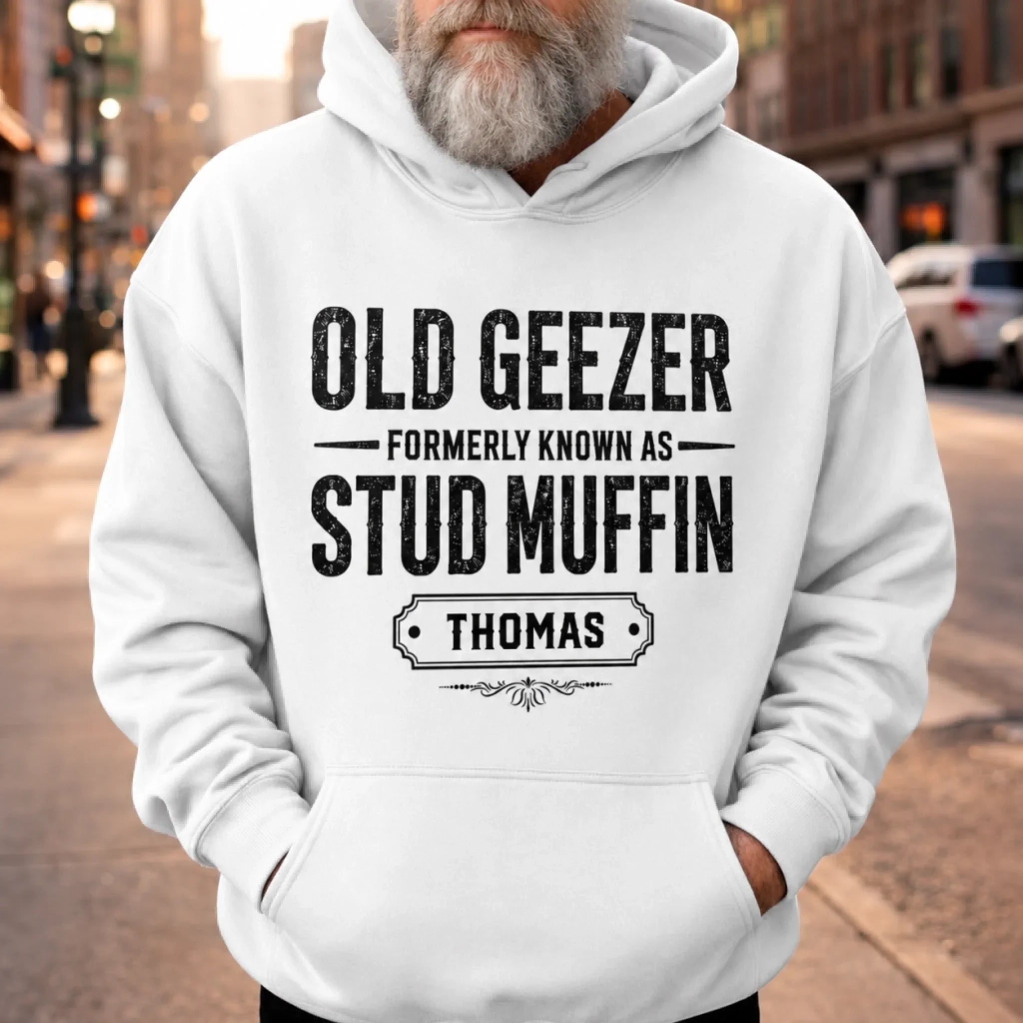 Custom Unisex T-shirt, Premium T-shirt, Hoodie - Personalized Funny Gifts For Him, Dad, Grandpa, Husband - Old Geezer