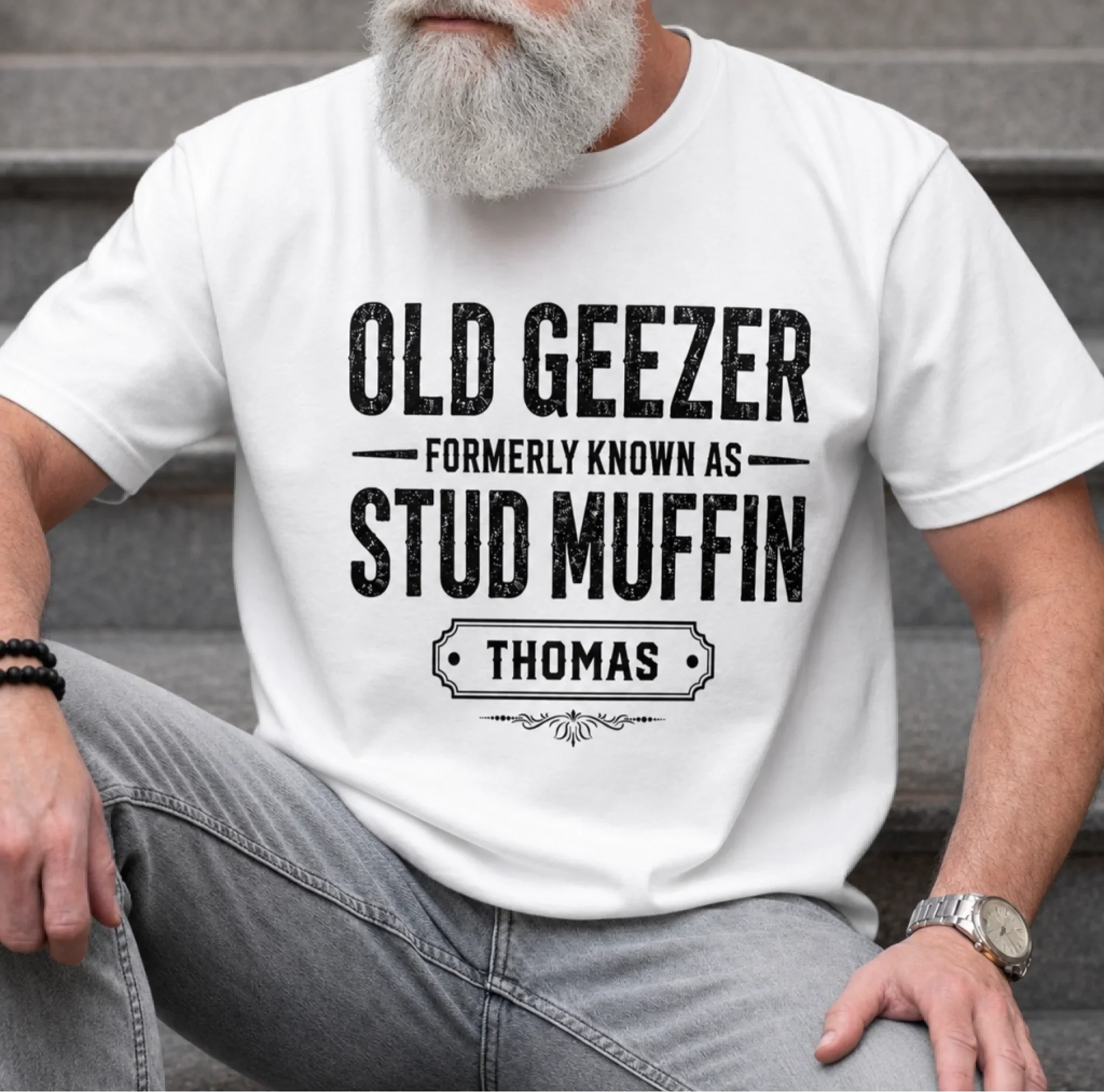 Custom Unisex T-shirt, Premium T-shirt, Hoodie - Personalized Funny Gifts For Him, Dad, Grandpa, Husband - Old Geezer