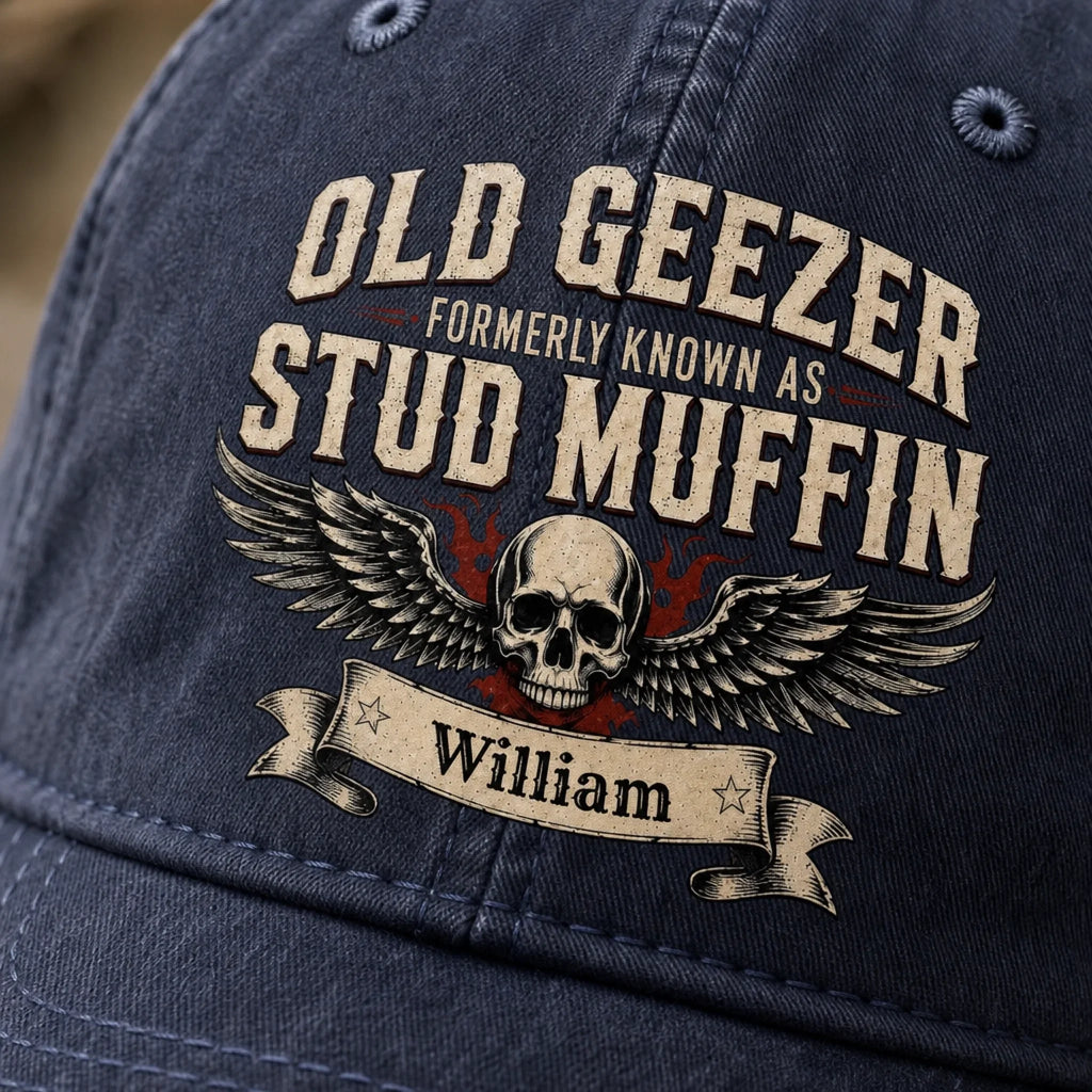 Custom Cap - Personalized Birthday Gifts For Him, Dad, Grandpa, Husband - Old Geeze