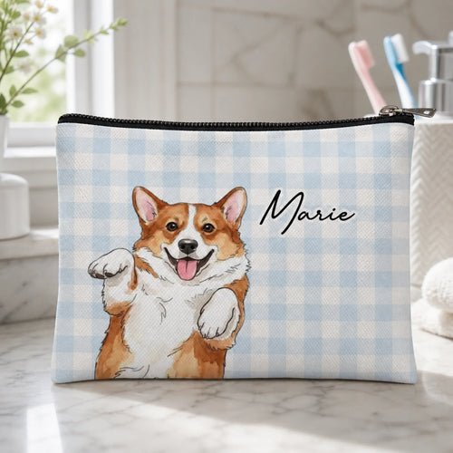 Custom Photo Cosmetic Bag - Personalized Birthday Gifts For Dog Cat Lovers, Dog Dad And Mom, Cat Owners - Stay Pawsitive