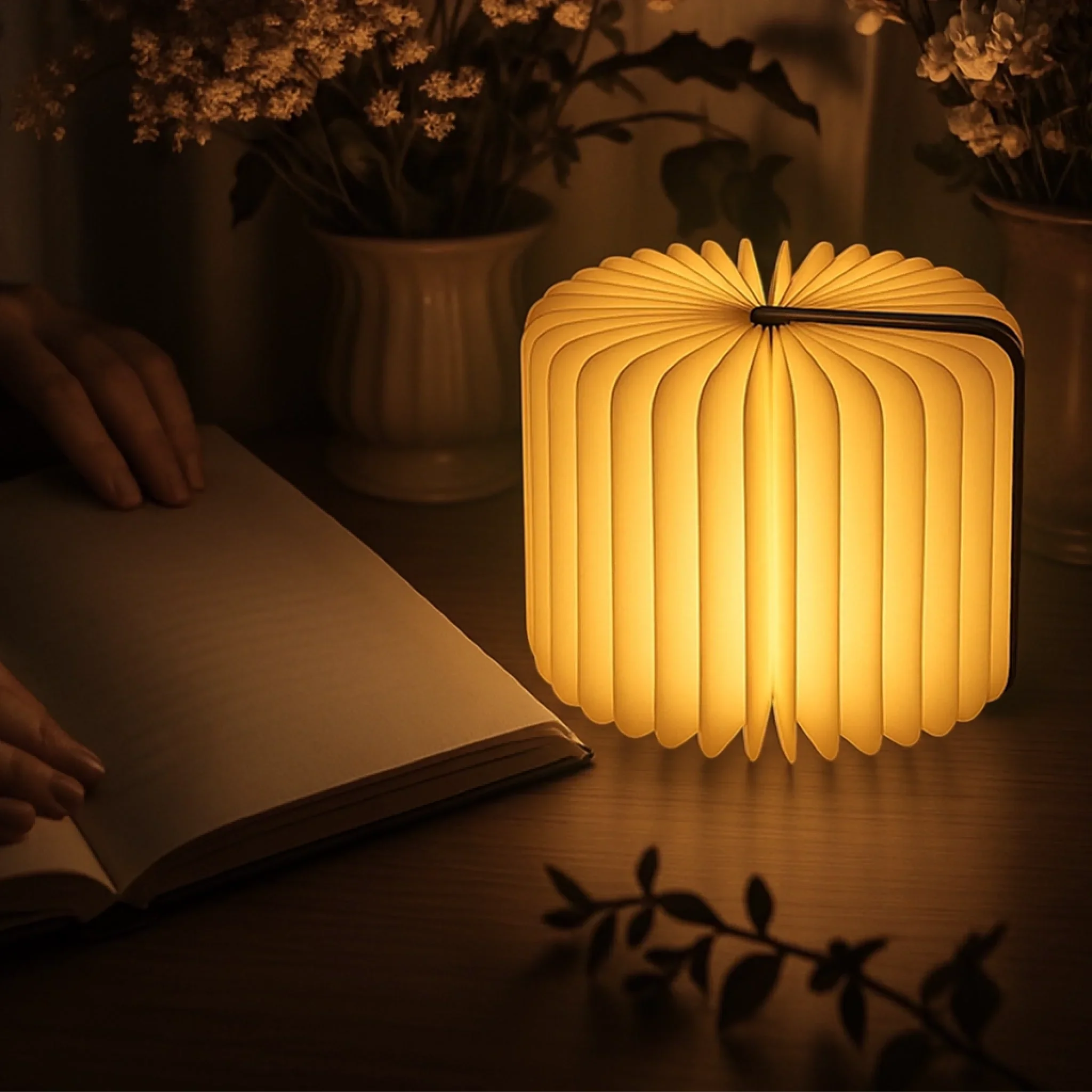 Custom Foldable LED Magic Book Lamp - Personalized Bookish Gifts For Book Lovers, Bookworms, Readers - Every Night, A New Story