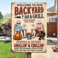 Custom Home Decor Metal Sign - Personalized Summer Vacation And Travel Gifts For Husband And Wife, Him And Her - Still Putting Up With Each Other