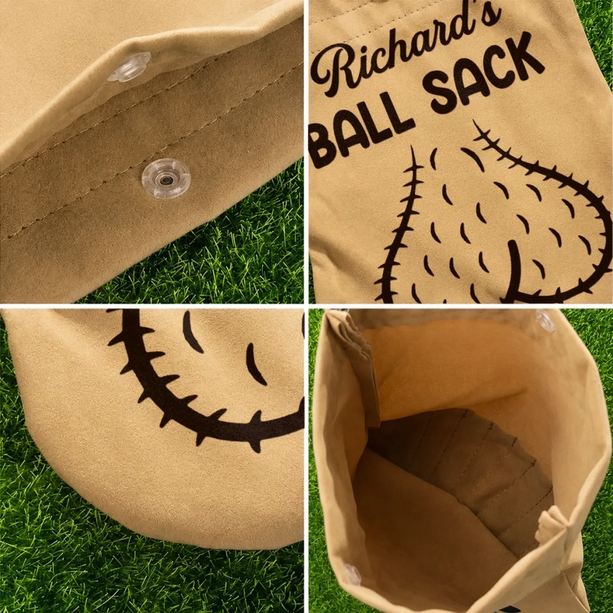 Custom Funny Flannel Golf Ball Bag Sack - Personalized Birthday Gifts For Golf Lovers, Sports Fans, Sports Lovers - Don’t Touch My Balls