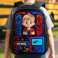 Custom Kids Front Printed Backpack - Personalized Back To School Gifts For Kids - Play Learn Win