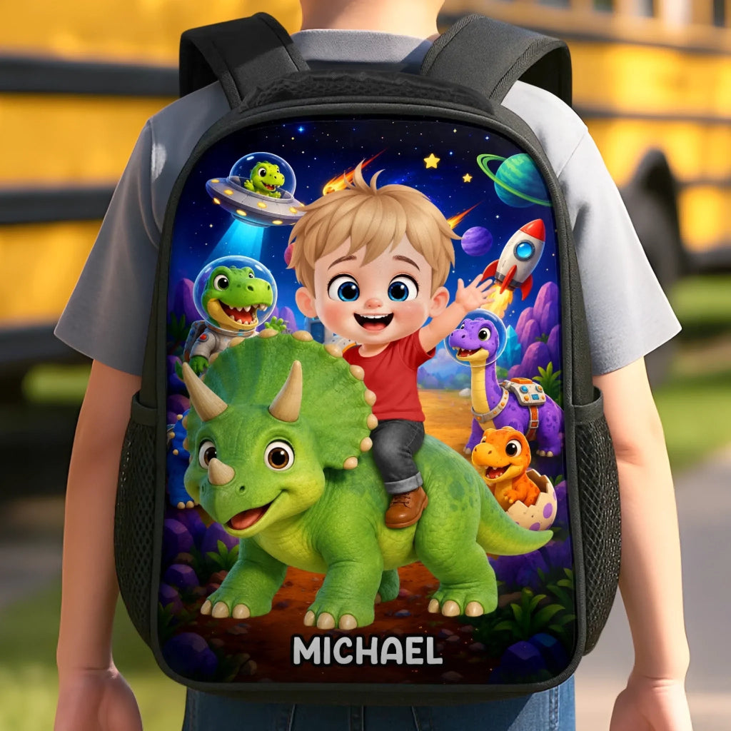 Custom Kids Front Printed Backpack - Personalized Back To School Gifts For Kids - Roar Into Fun
