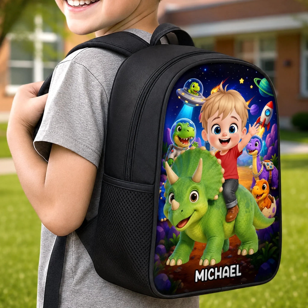 Custom Kids Front Printed Backpack - Personalized Back To School Gifts For Kids - Roar Into Fun