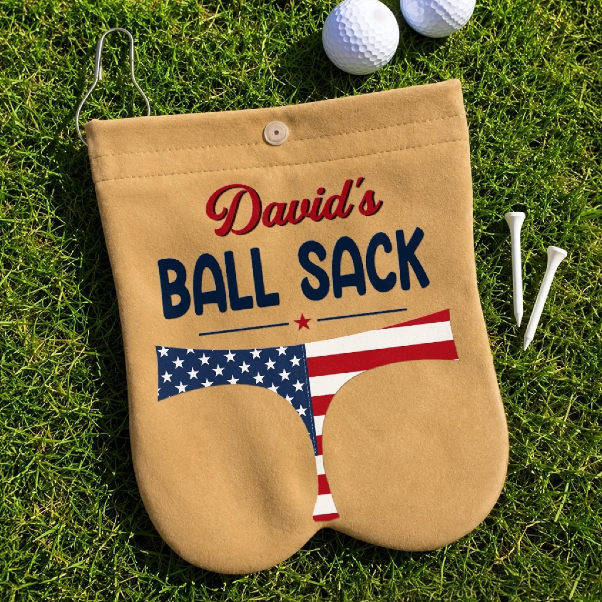 Custom Flannel Golf Ball Bag Sack - Personalized Birthday Gifts For Golf Lovers, Sports Fans, Sports Lovers - Keep Your Balls Together