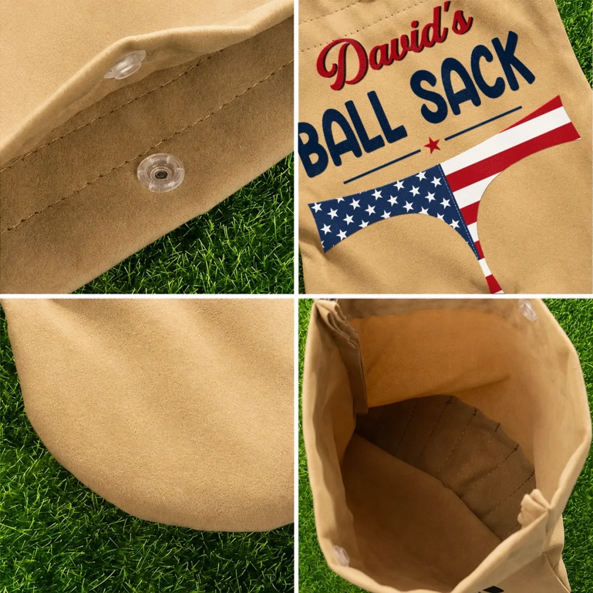 Custom Flannel Golf Ball Bag Sack - Personalized Birthday Gifts For Golf Lovers, Sports Fans, Sports Lovers - Keep Your Balls Together