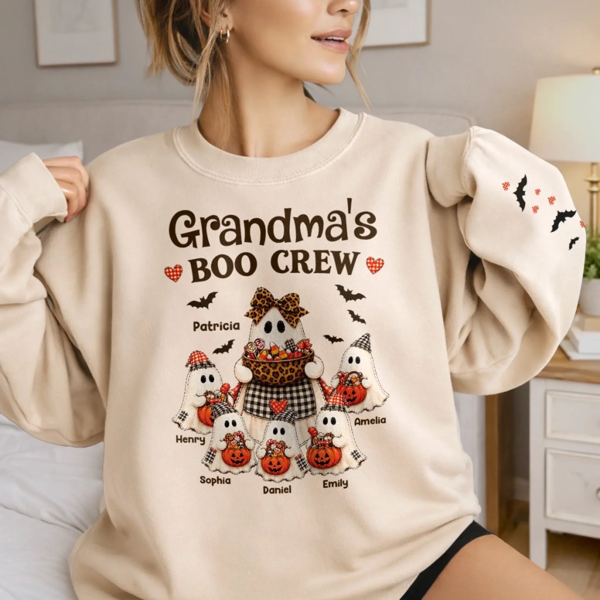 Custom Unisex Sweater, Hoodie - Personalized Halloween Birthday Gifts For Mom, Grandma - My Favorite Little Boos