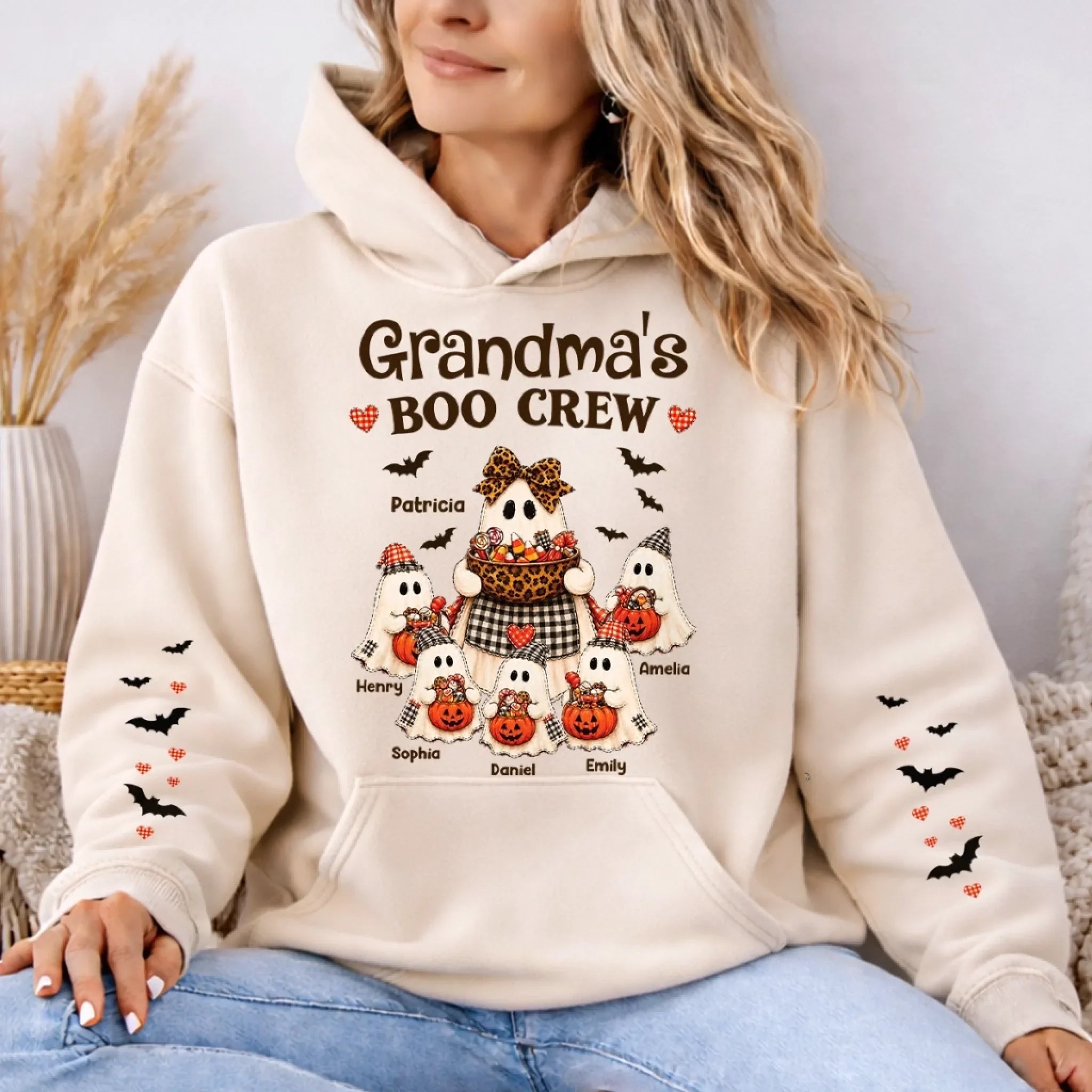 Custom Unisex Sweater, Hoodie - Personalized Halloween Birthday Gifts For Mom, Grandma - My Favorite Little Boos