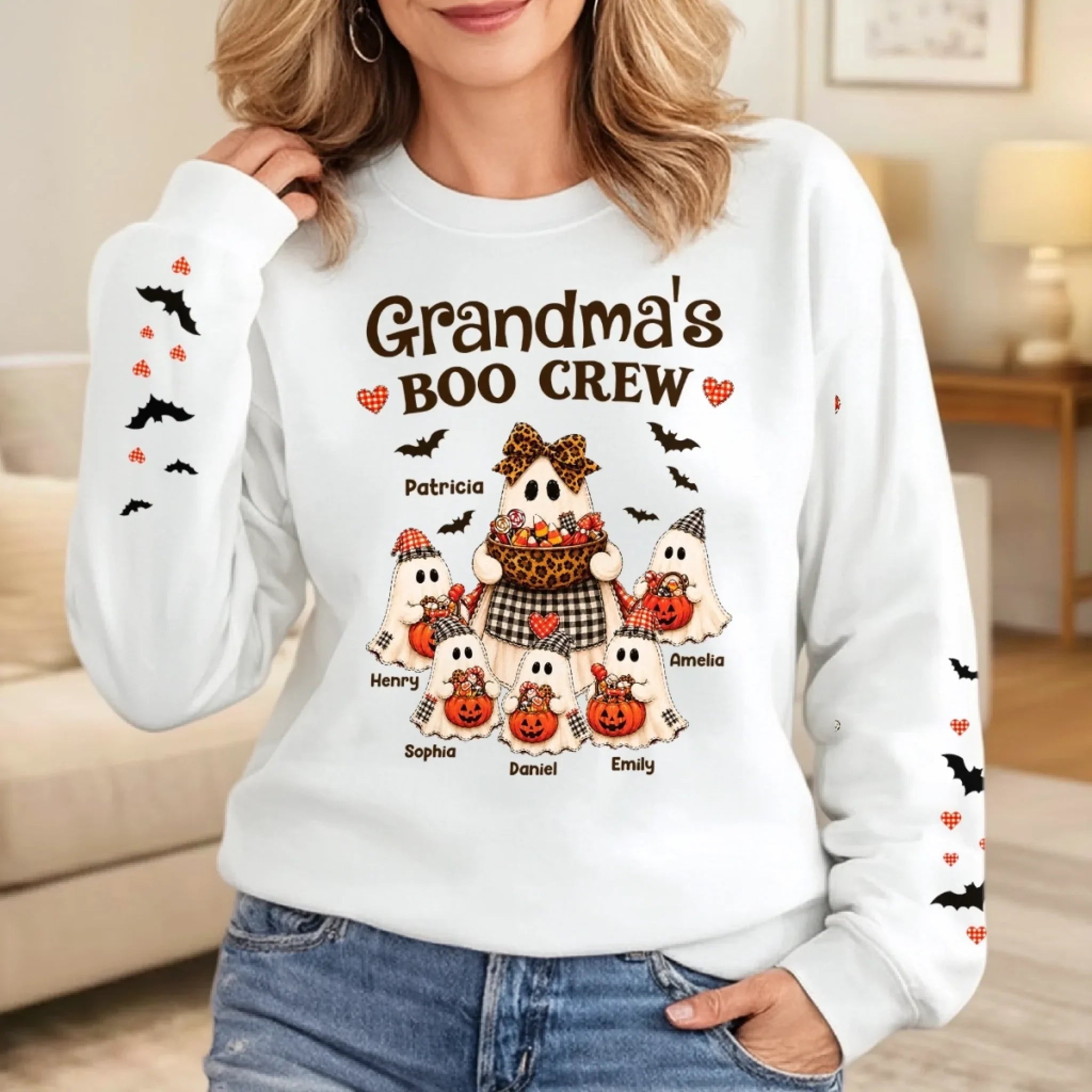 Custom Unisex Sweater, Hoodie - Personalized Halloween Birthday Gifts For Mom, Grandma - My Favorite Little Boos