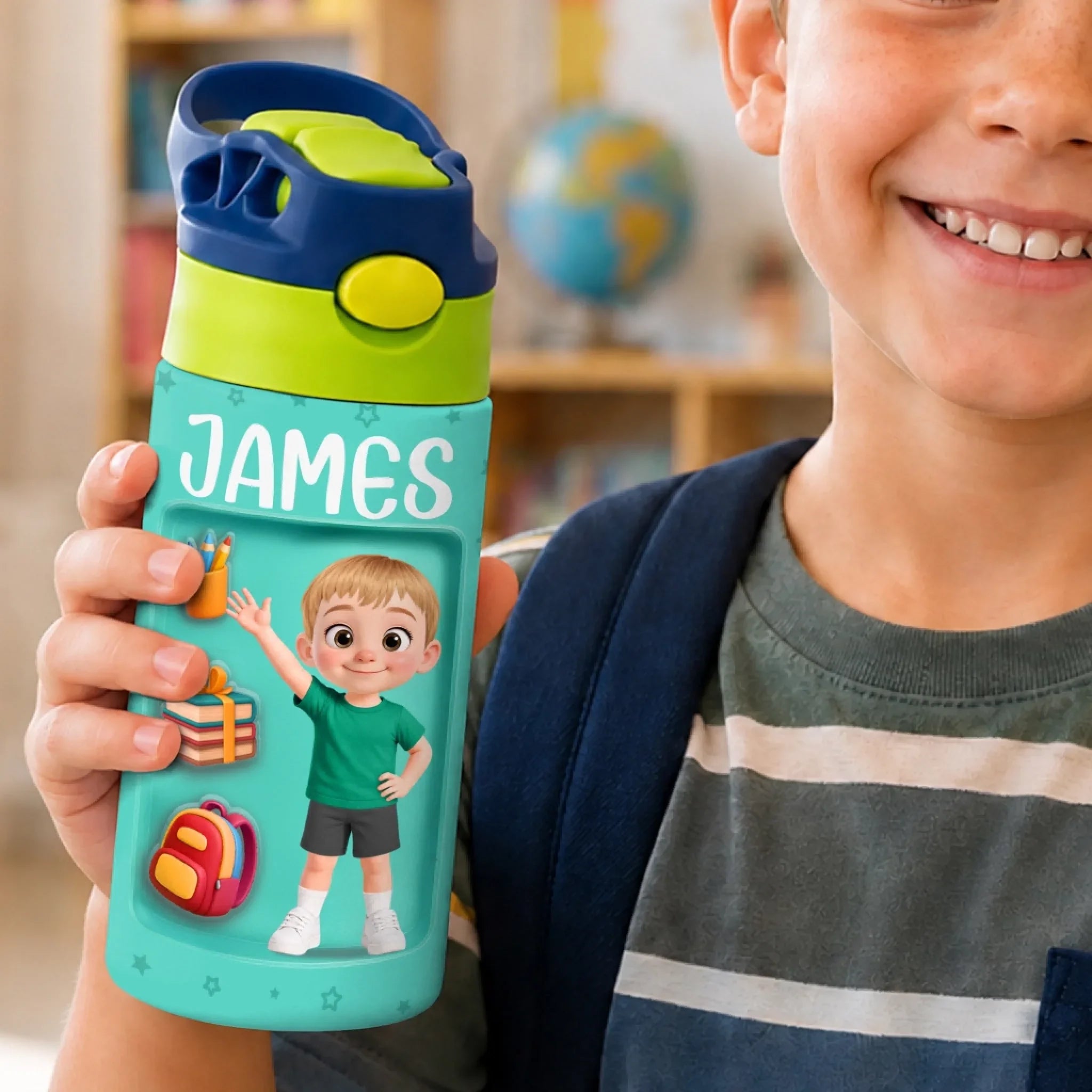 Custom Kids Insulated Water Bottle - Personalized Back To School Gifts For Kids - Tiny But Bright