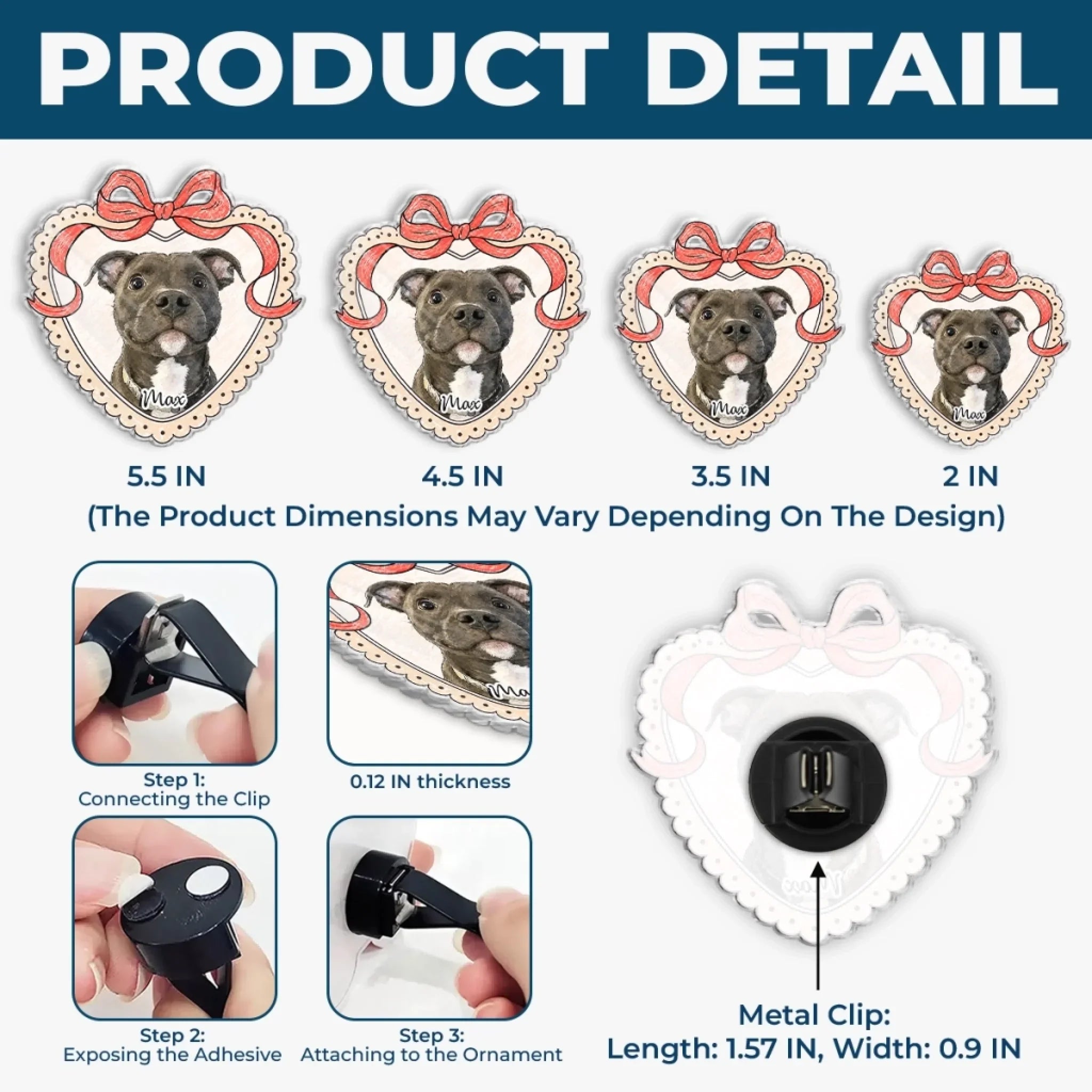 Custom Photo Acrylic Car Vent Clip - Personalized Birthday Gifts For Dog Cat Lovers, Dog Dad And Mom, Cat Owners - Furry Love On The Go