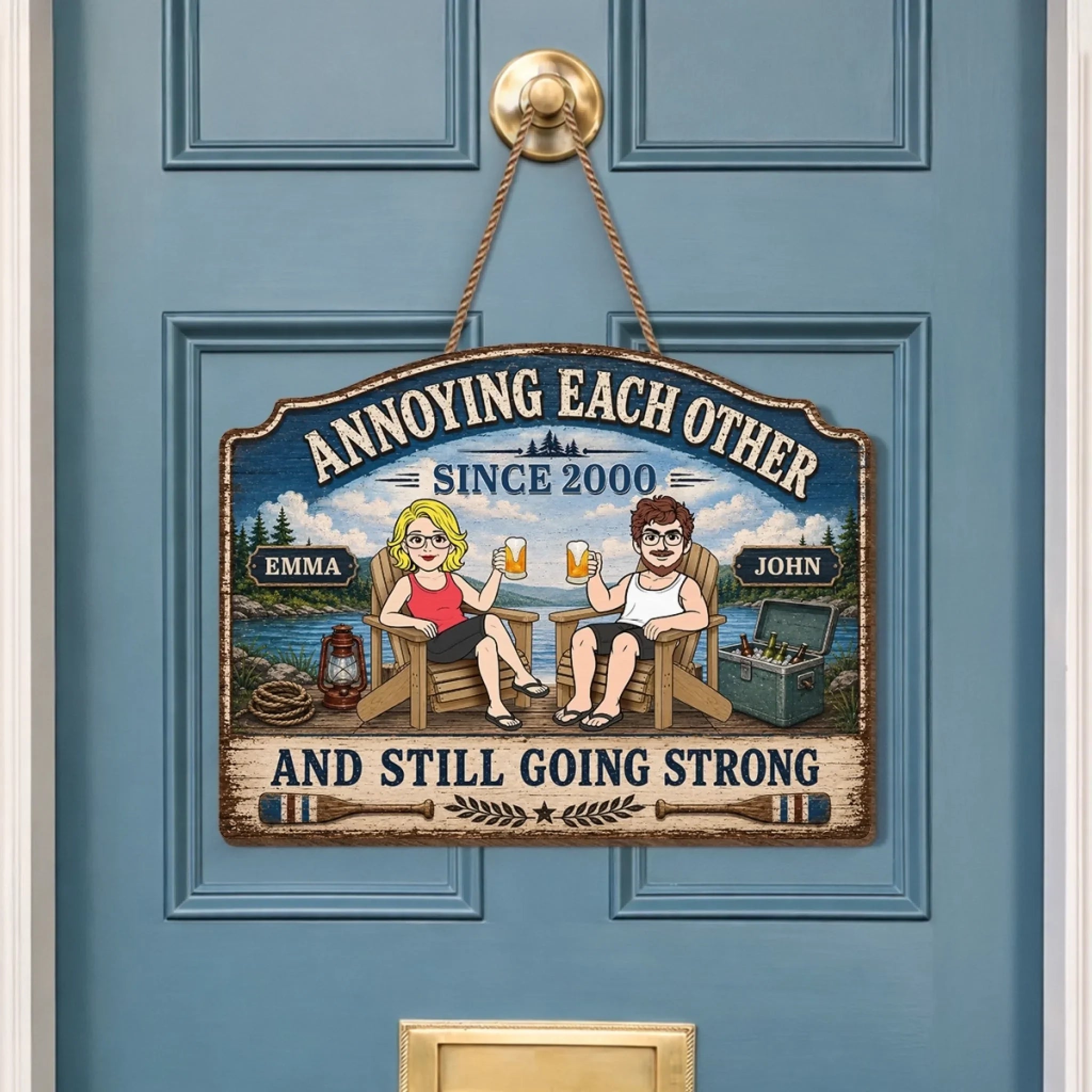 Custom Wood Sign - Personalized Anniversary Wedding Gifts For Husband And Wife, Him And Her - Create Your Own Path