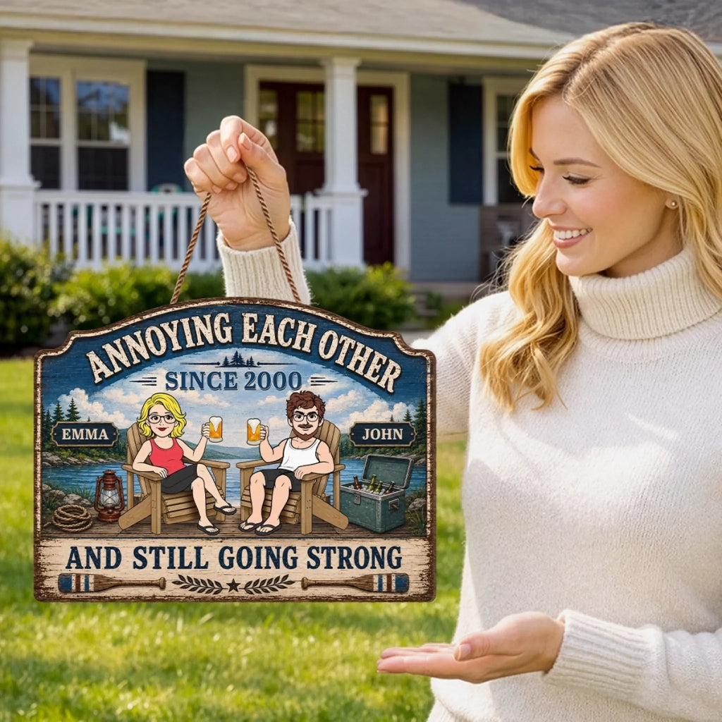 Custom Wood Sign - Personalized Anniversary Wedding Gifts For Husband And Wife, Him And Her - Create Your Own Path
