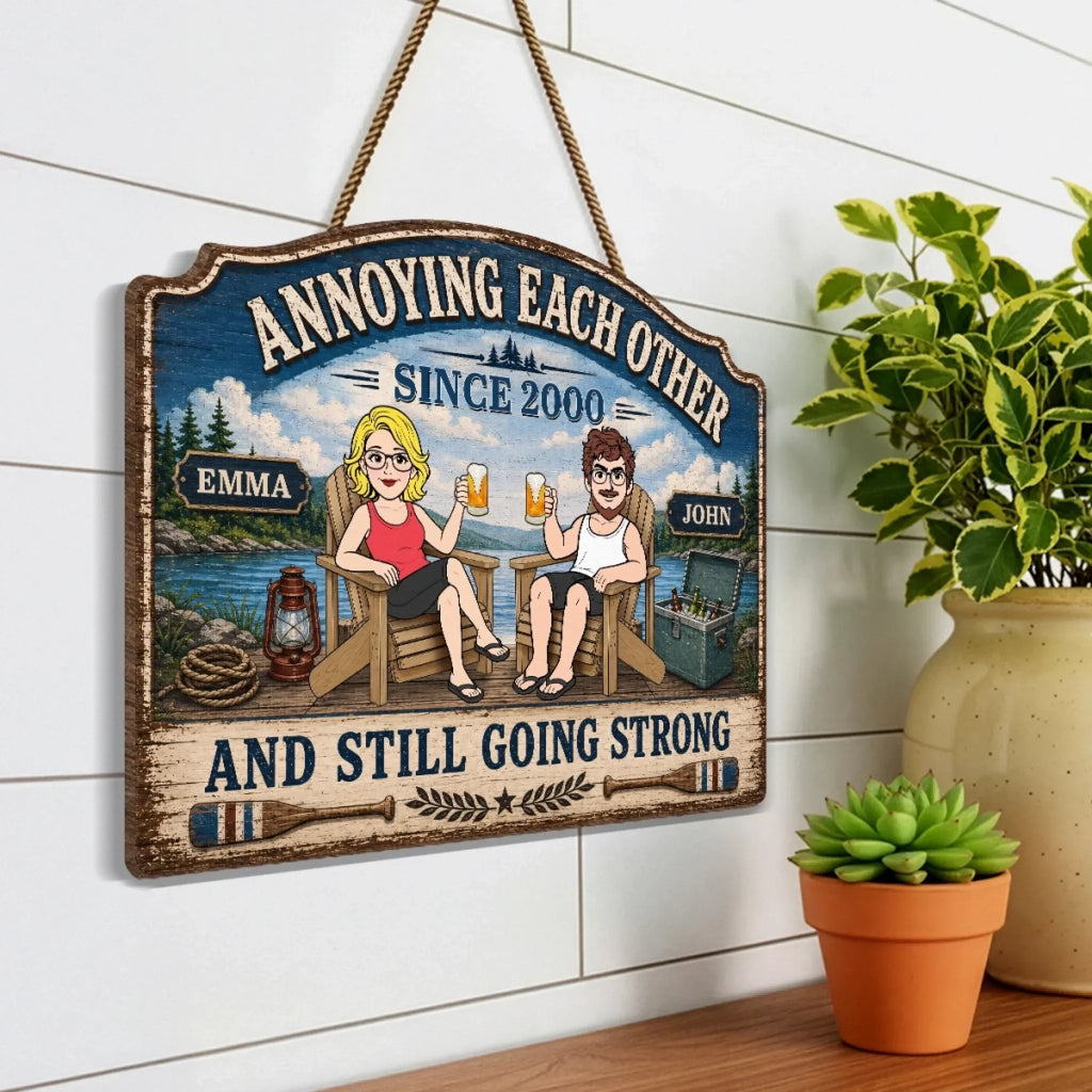 Custom Wood Sign - Personalized Anniversary Wedding Gifts For Husband And Wife, Him And Her - Create Your Own Path
