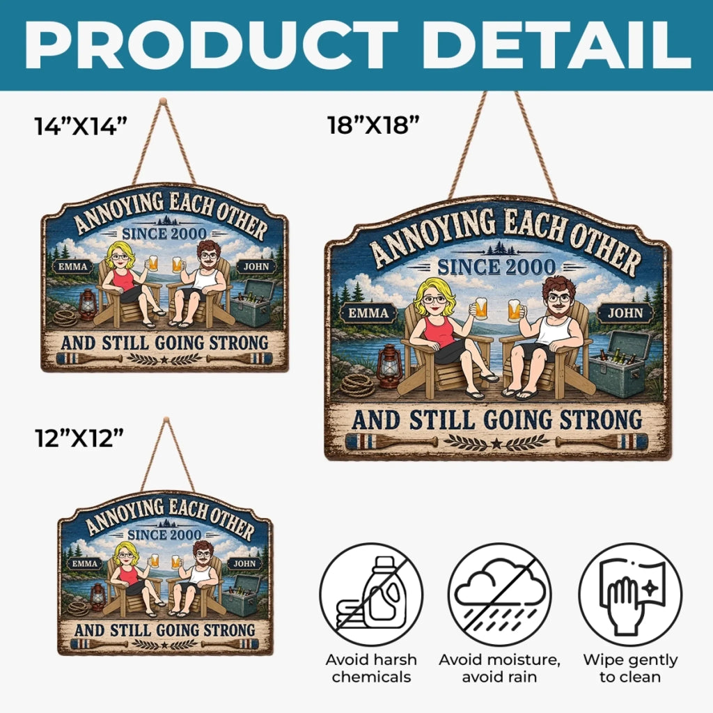 Custom Wood Sign - Personalized Anniversary Wedding Gifts For Husband And Wife, Him And Her - Create Your Own Path