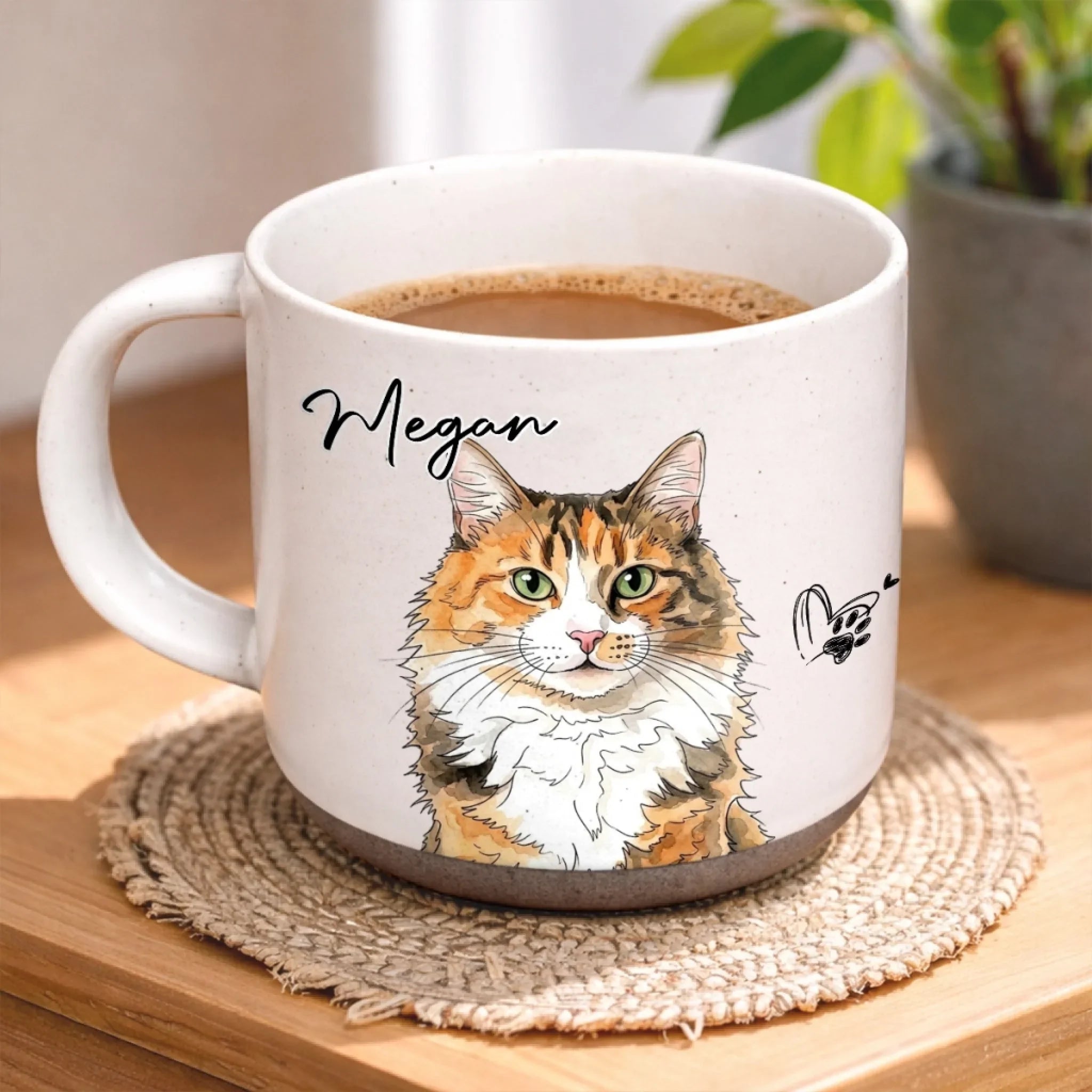 Custom Photo Pottery Mug - Personalized Birthday Gifts For Dog Cat Lovers, Dog Dad And Mom, Cat Owners - A Piece Of Art, Lots Of Love