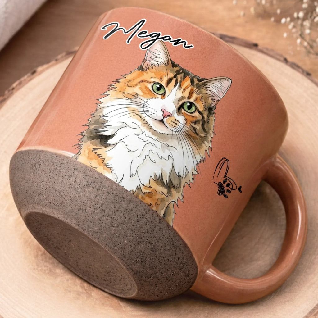 Custom Photo Pottery Mug - Personalized Birthday Gifts For Dog Cat Lovers, Dog Dad And Mom, Cat Owners - A Piece Of Art, Lots Of Love