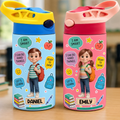 Custom Kids Insulated Water Bottle - Personalized Back To School Gifts For Kids - Ready For A Great Year