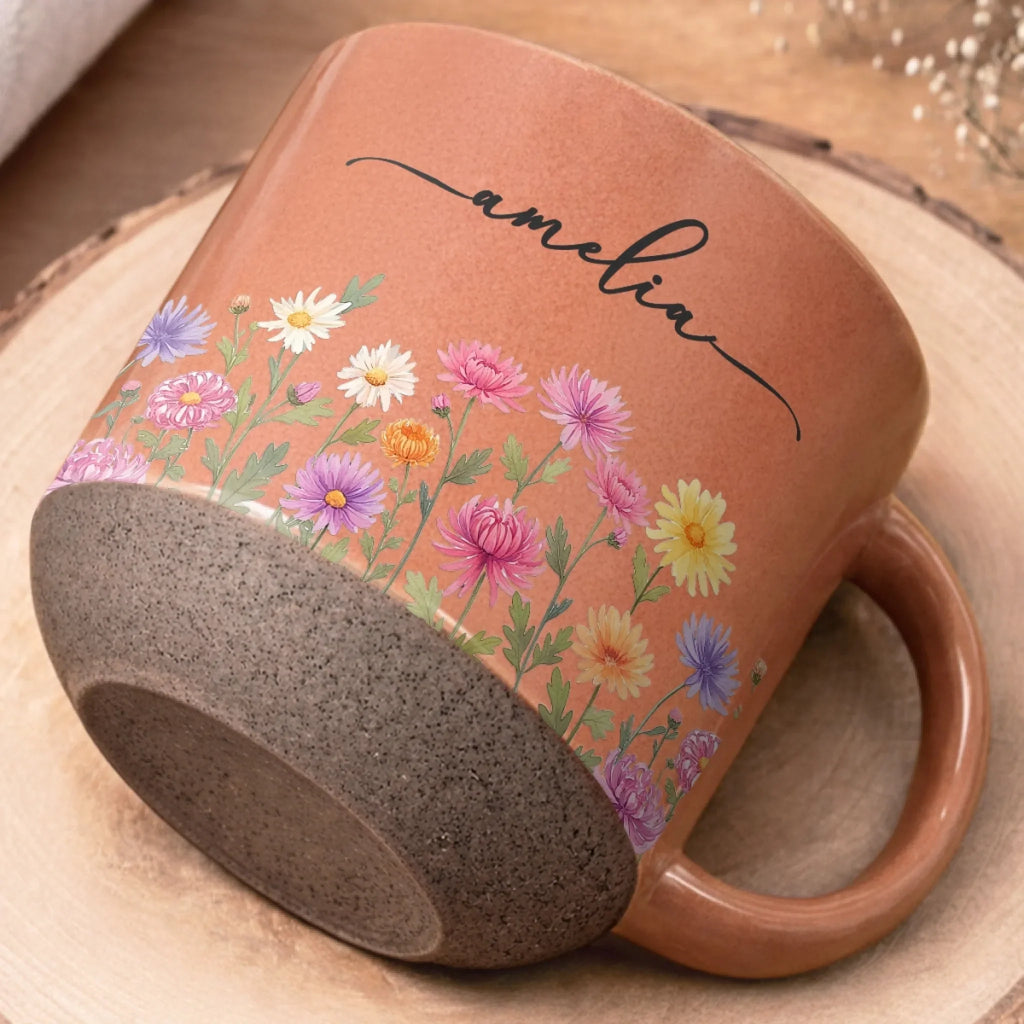 Custom Pottery Mug - Personalized Birthday Gifts For Wife, Daughter, Besties, Sisters, Granddaughter, Grandma, Mom, Yourself - Embracing My Inner Bloom